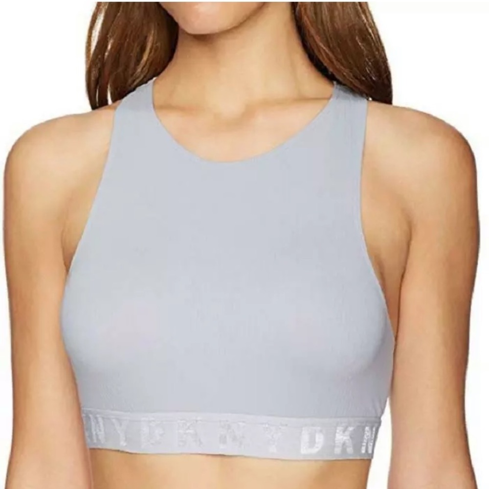 DKNY seamless ribbed crop bra